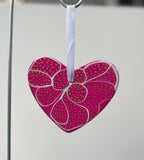 Hand Painted Heart Shaped  Ornament