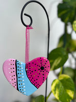 Hand Painted Heart  Ornament