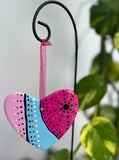 Hand Painted Heart  Ornament