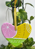Hand Painted Heart Shaped  Ornament