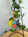 Hand Painted Heart Shaped Ornament