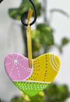 Hand Painted Heart Shaped  Ornament