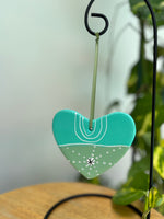 Hand Painted Heart Shaped  Ornament