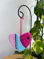 Hand Painted Heart  Ornament