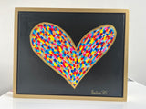 Happy Heart Original Painting  Framed 11” X 14”