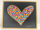 Happy Heart Original Painting  Framed 11” X 14”