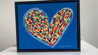 Happy Heart Original Painting  Framed 11” X 14”