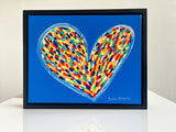 Happy Heart Original Painting  Framed 11” X 14”