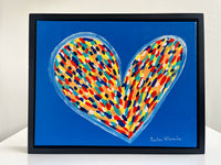 Happy Heart Original Painting  Framed 11” X 14”