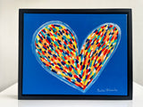 Happy Heart Original Painting  Framed 11” X 14”