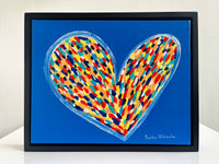 Happy Heart Original Painting  Framed 11” X 14”