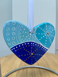 Hand Painted Heart  Ornament