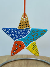 Load image into Gallery viewer, Hand Painted Star Shaped  Ornament
