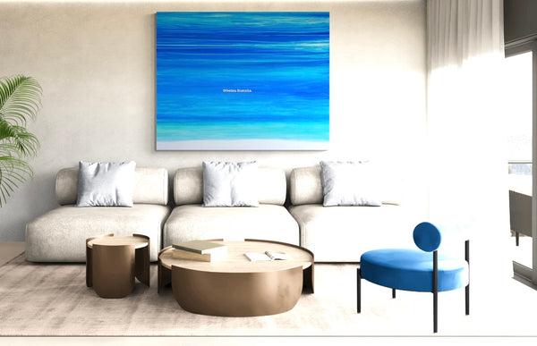 Heart Of The Sea   Abstract Painting 48” x 60”