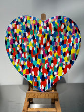 Load image into Gallery viewer, Original Heart Shaped Canvas Art