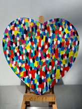 Load image into Gallery viewer, Original Heart Shaped Canvas Art
