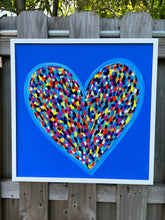 Load image into Gallery viewer, Happy Heart 24” x 24” Framed Original Painting
