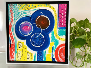 Abstract Art Framed 12” x 12”