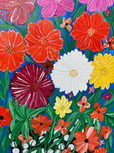 Load image into Gallery viewer, “Tropical Blossom”  Acrylic Painting 16” x 40”