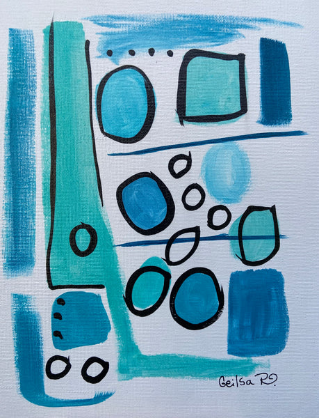 Original Abstract Painting 8” x 10”