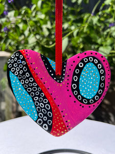 Hand Painted Heart Shaped Ornament