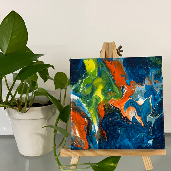 Acrylic Canvas Painting  6” x  6” x 1.5”