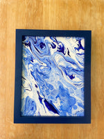 Framed Acrylic Pour Painting 8” x 10”