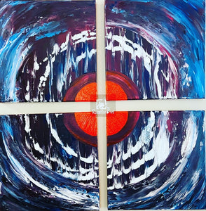 Abstract Acrylic Painting 12” X  12” Set of 4