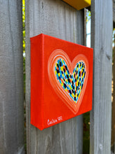 Load image into Gallery viewer, Original Happy Heart Canvas Painting  6” x  6” x 1.5”