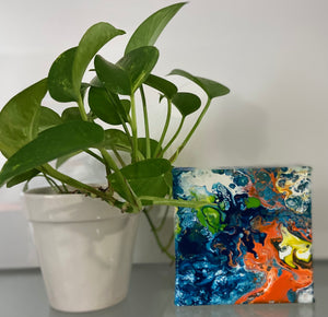 Acrylic Canvas Painting  5” x  5” x 1.5”