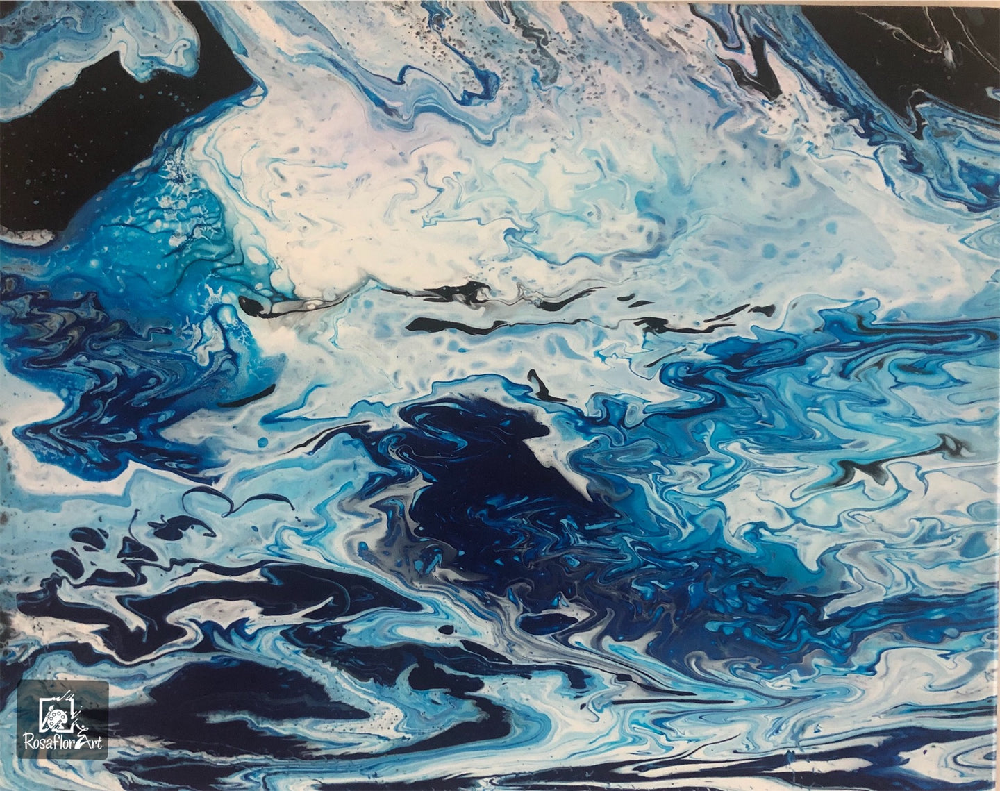 SOLD OUT  16 x 20 Abstract Acrylic Pour Paintings