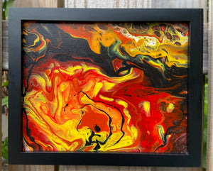 SOLD OUT ❗️Acrylic Pour Painting  8x10 framed