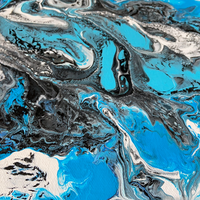 8” x 8” Abstract Acrylic Pour Painting