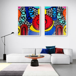 36” X 48” Original  Art Diptych