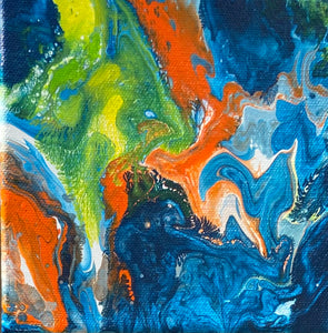 Acrylic Canvas Painting  6” x  6” x 1.5”