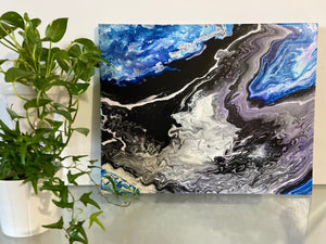 16 x 20 Abstract Acrylic Pour Paintings