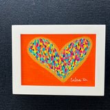 Happy Heart Framed Original Art  8 x 10