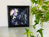 Framed Acrylic Pouring Art 8” x  8”