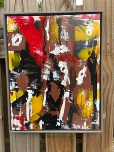 16 x 20  Framed Abstract Acrylic Painting