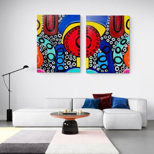 36” X 48” Original  Art Diptych