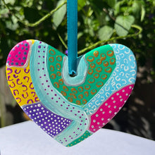 Load image into Gallery viewer, Hand painted Heart Shaped Ornament