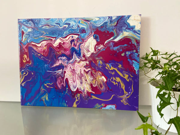 ( 12”x 16” ) Abstract Acrylic Pour Painting