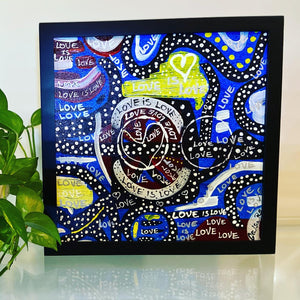 Abstract Art Framed 12” x 12”
