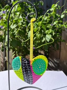 Hand painted Heart Shaped Ornament