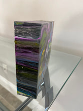 Load image into Gallery viewer, Acrylic Pour Painting  on Wood 5” x 7” x 1.5”
