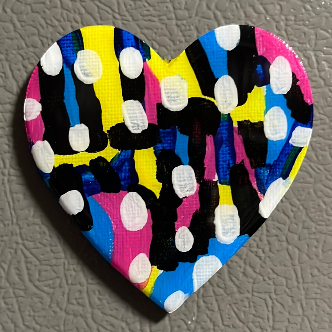 Resin Heart Magnet Original Art