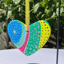 Load image into Gallery viewer, Hand painted Heart Shaped Ornament