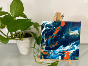 Small Acrylic Canvas Painting  6” x  6” x 1.5”