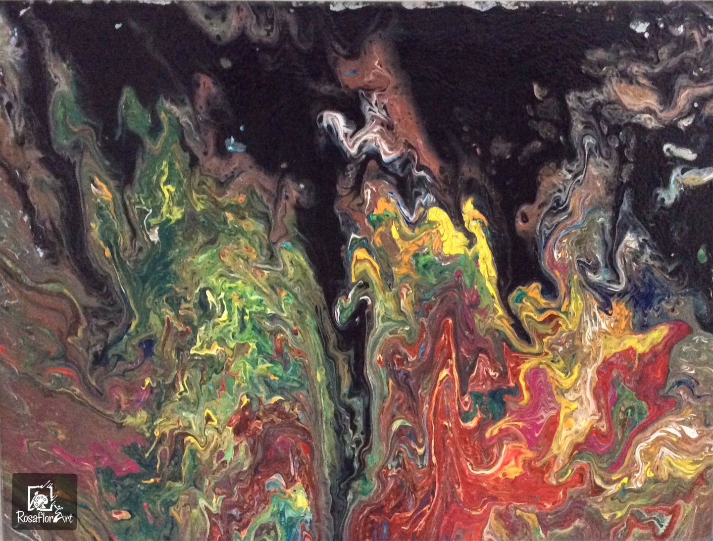 Abstract Acrylic Painting 18” x 24”