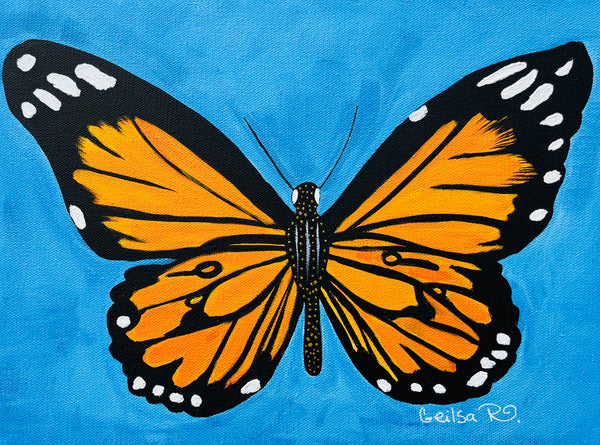 Butterfly Original Painting 11 X 14